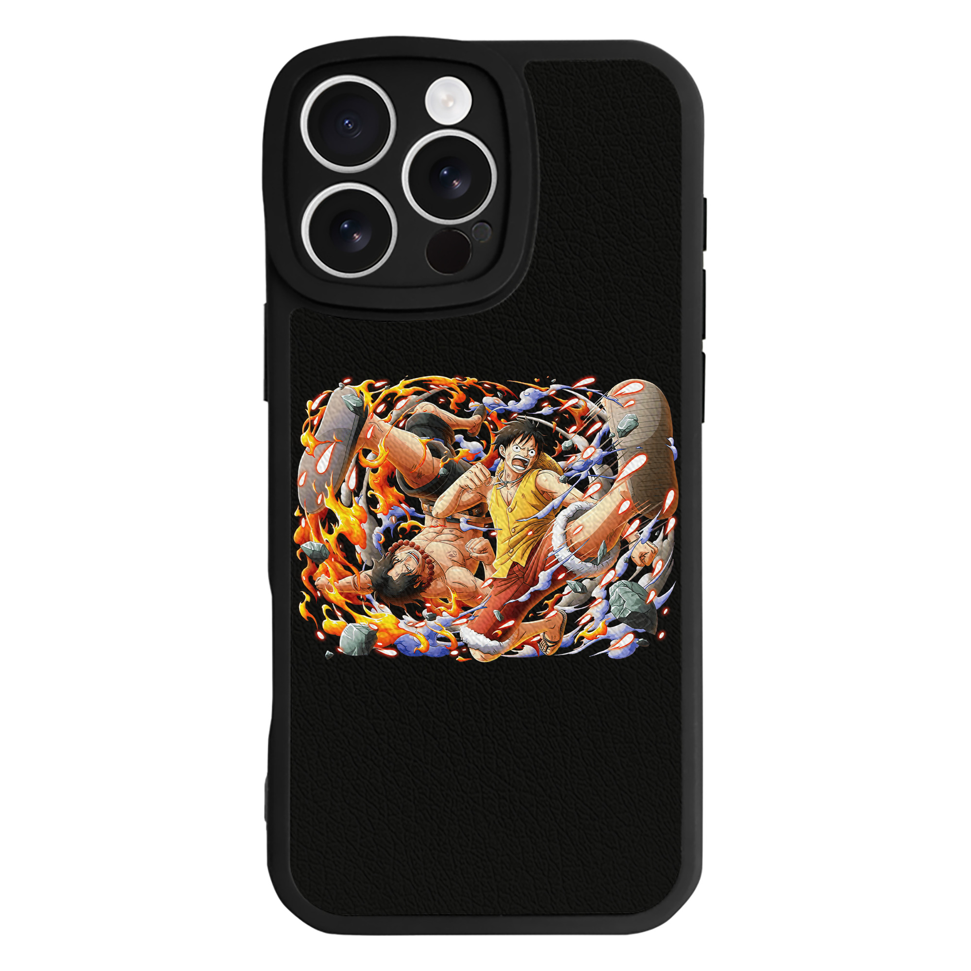 （画像用） ワンピース モンキー・D・ルフィ ONE PIECE Monkey D. Luffy 【iPhone 16シリーズ対応】シリコンスマホケース（レザー調） 材質：シリコン